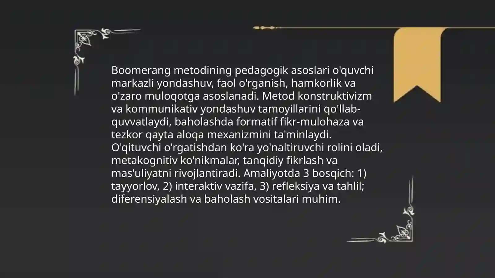 Boomerang metodi 4