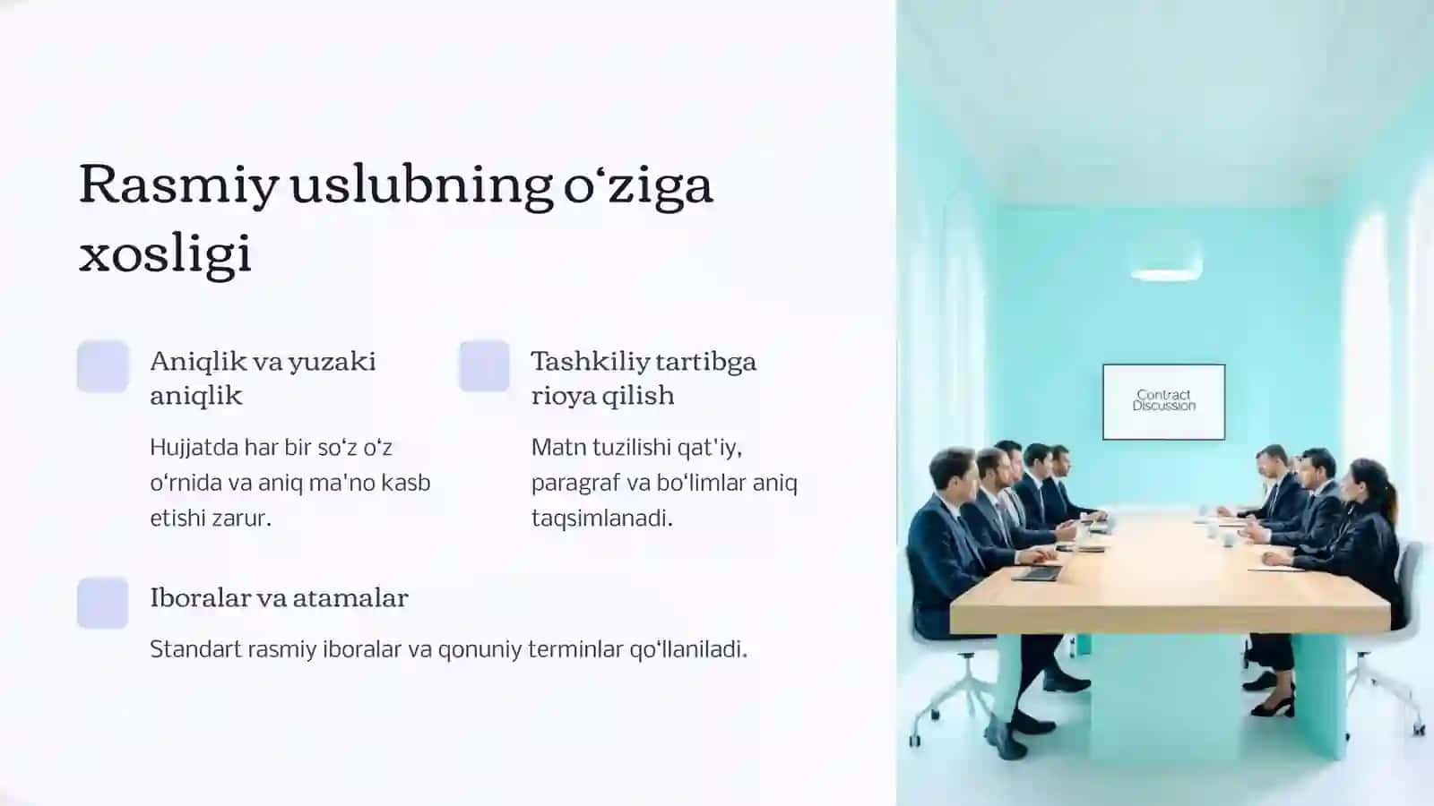 Ish yuritish tili va uslubi Hujjatlar matniga qo‘yiladigan talablar 4