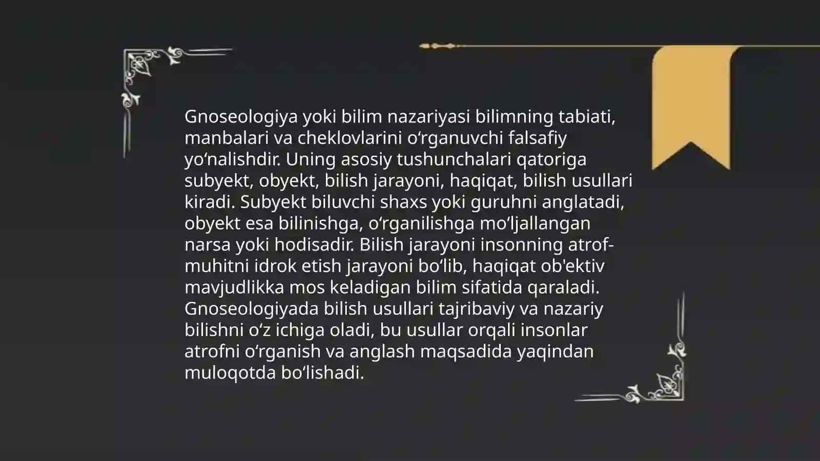 Gnoseologiya bilish nazariyasi 4