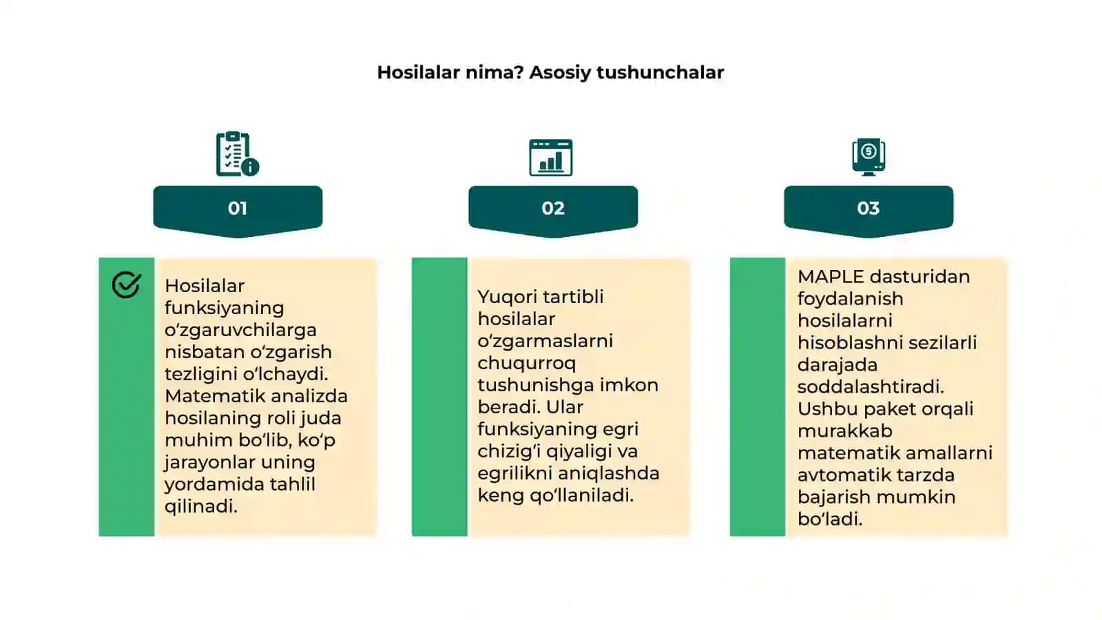 Yuqori Tartibli Hosilalar va Differensiallar 4