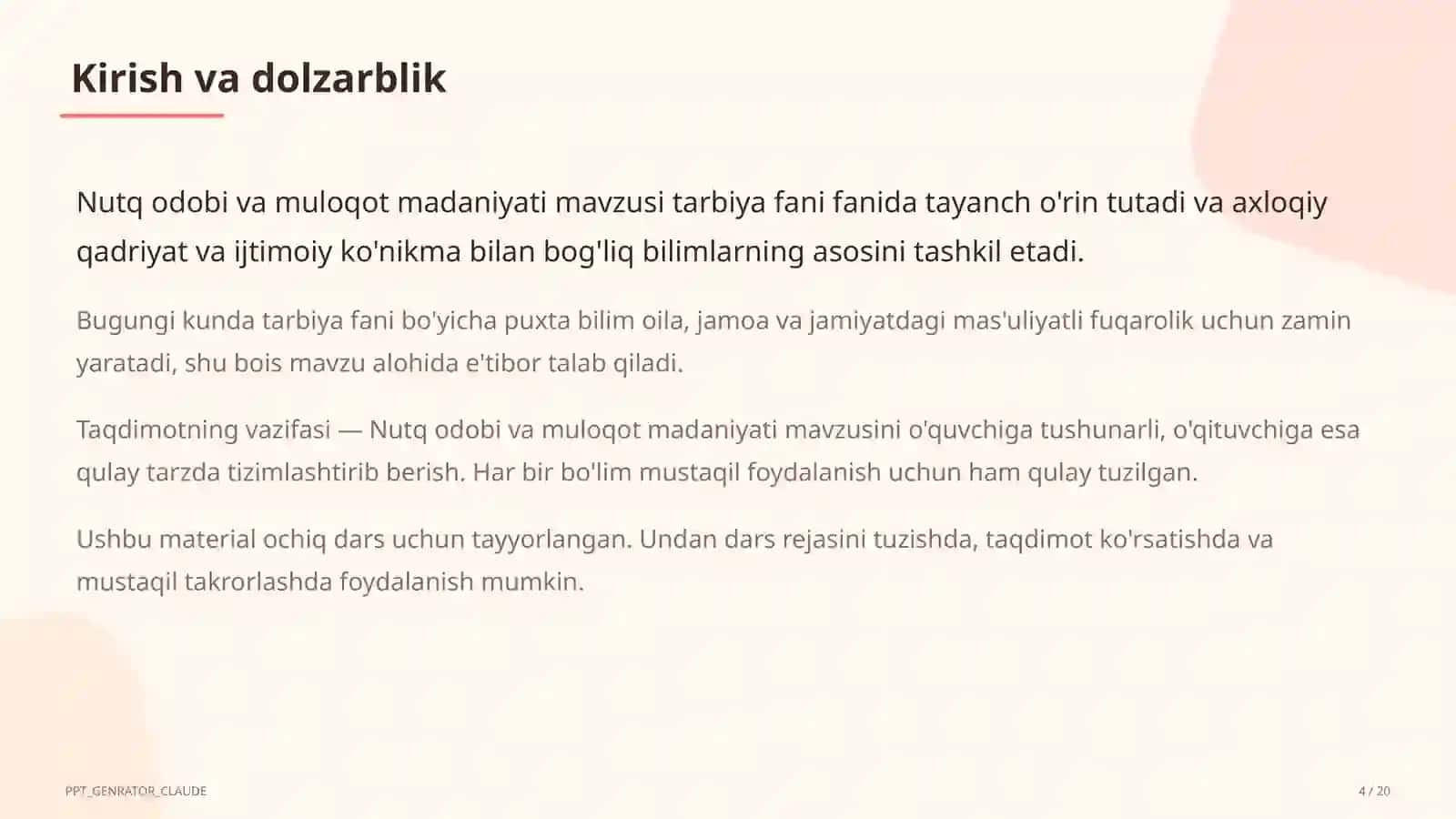 Nutq odobi va muloqot madaniyati (8-sinf) 4