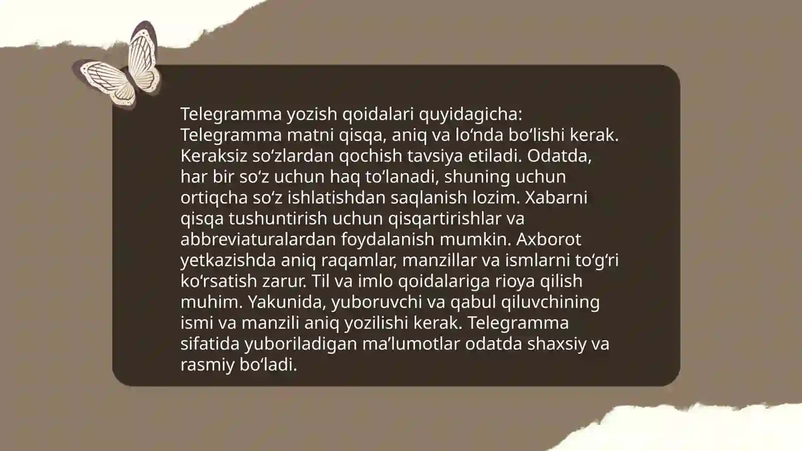 Taklifnoma,Telegramma 4