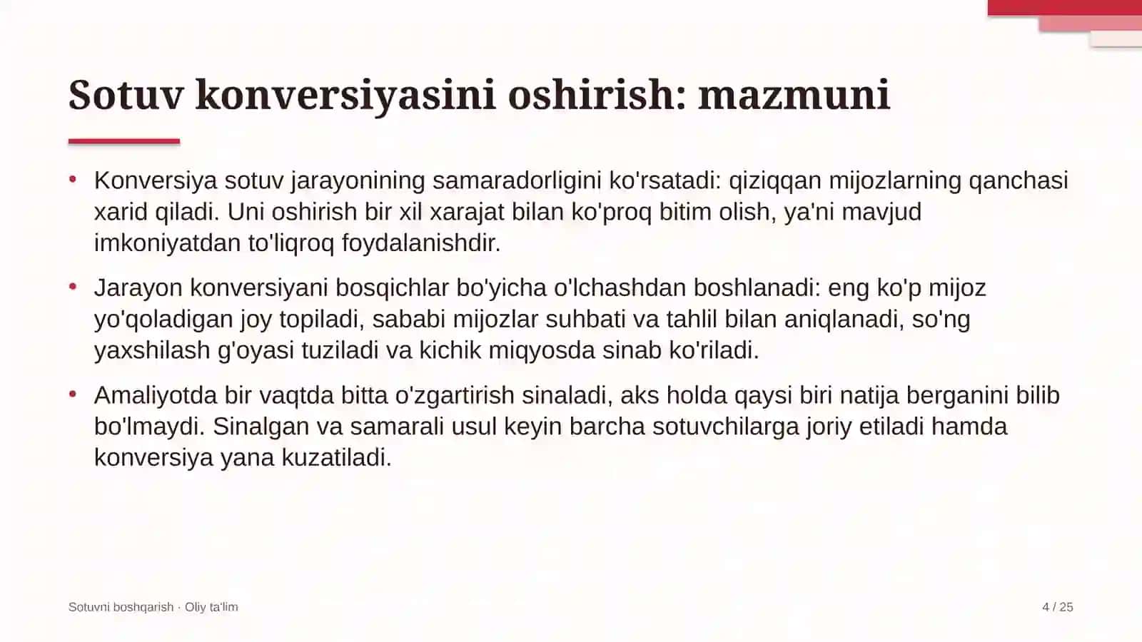Xususiy klinikalarda sotuv konversiyasini oshirish 4