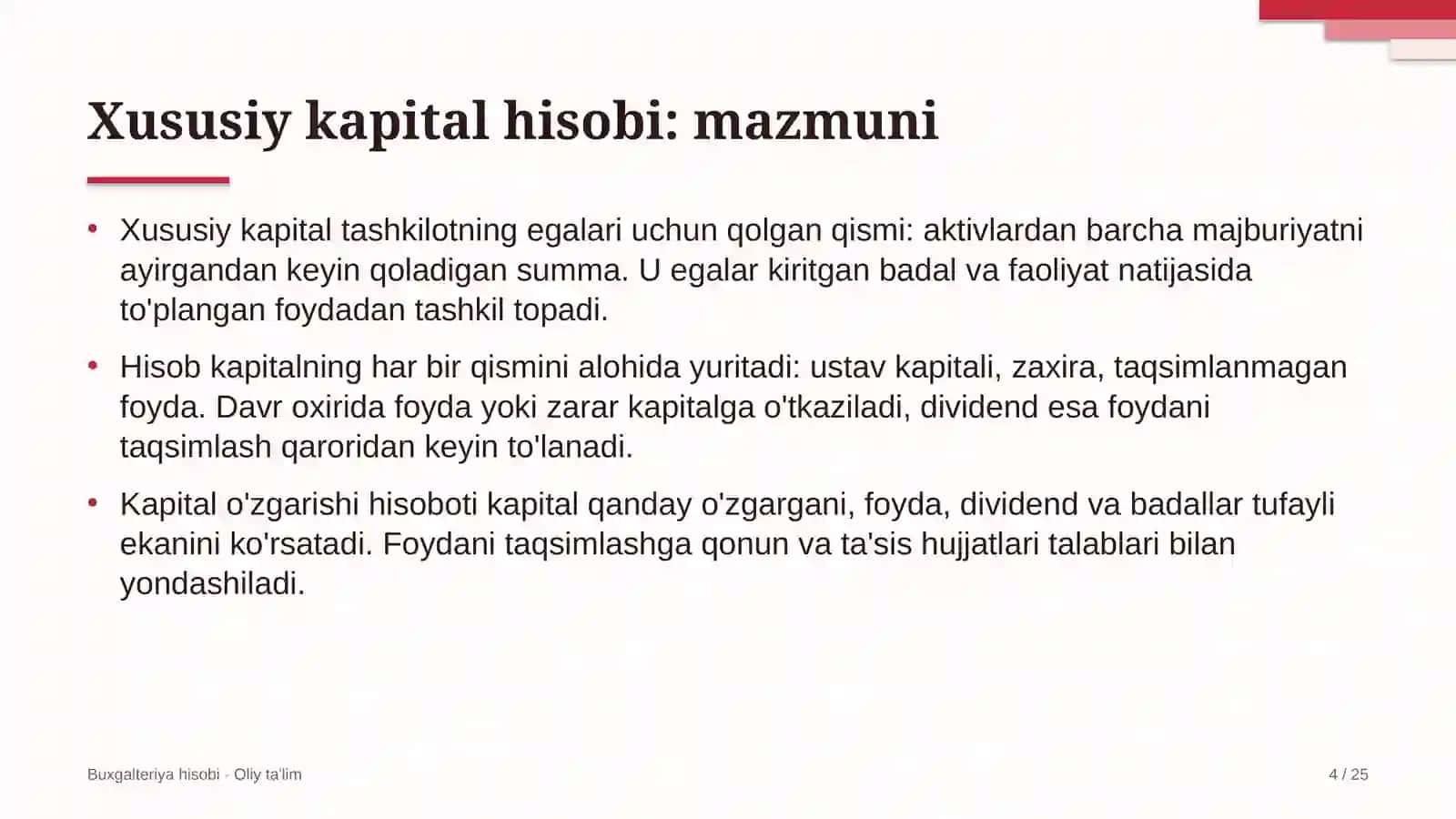 Aviakompaniyalarda xususiy kapital hisobi 4