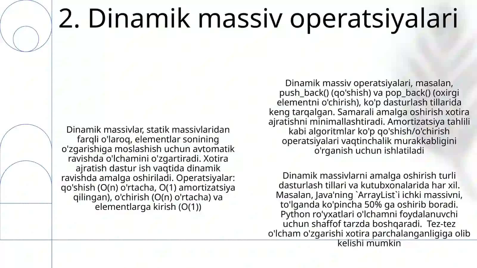 Dinamik massivlar 4