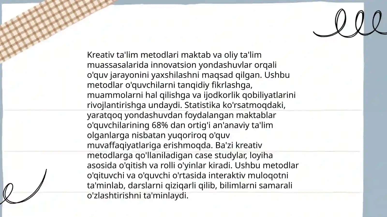 Kreativ va Kreativ pedagogika tushunchalarning mohiyati 4