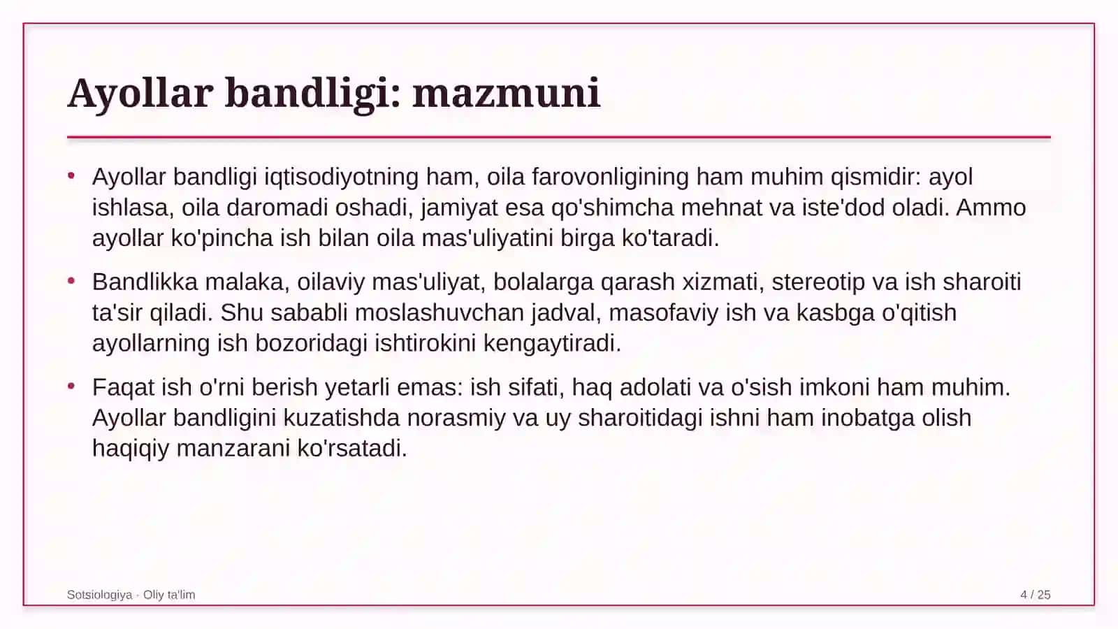 [Dorixonalarda ayollar bandligi] 4