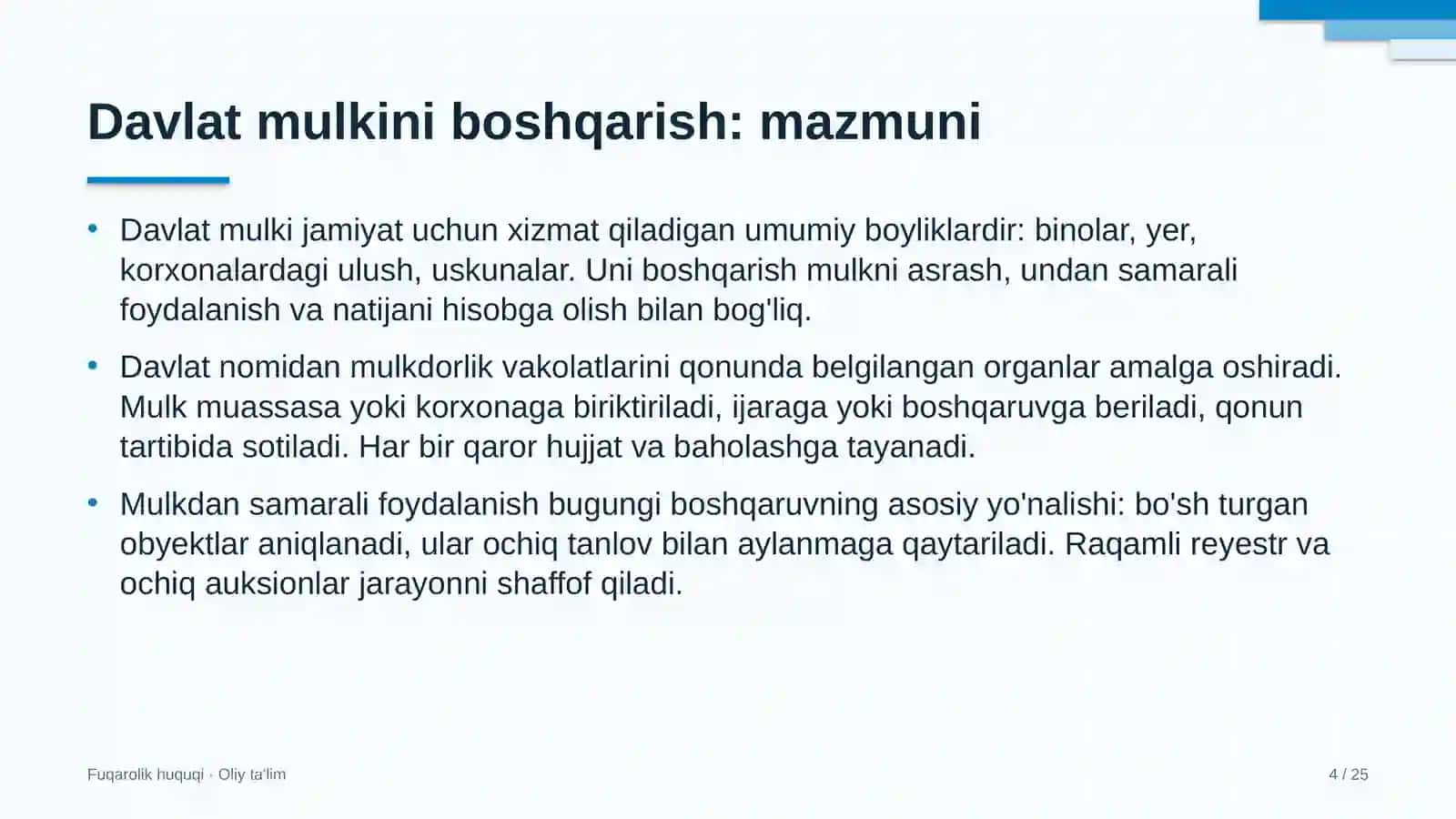 Shakar sanoatida davlat mulkini boshqarish 4