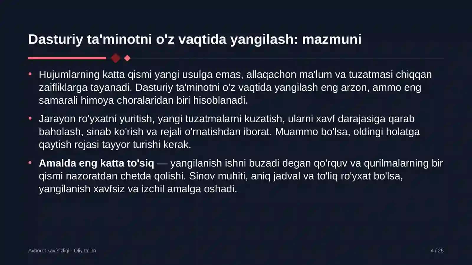 Energetikada dasturiy ta'minotni o'z vaqtida yangilash 4