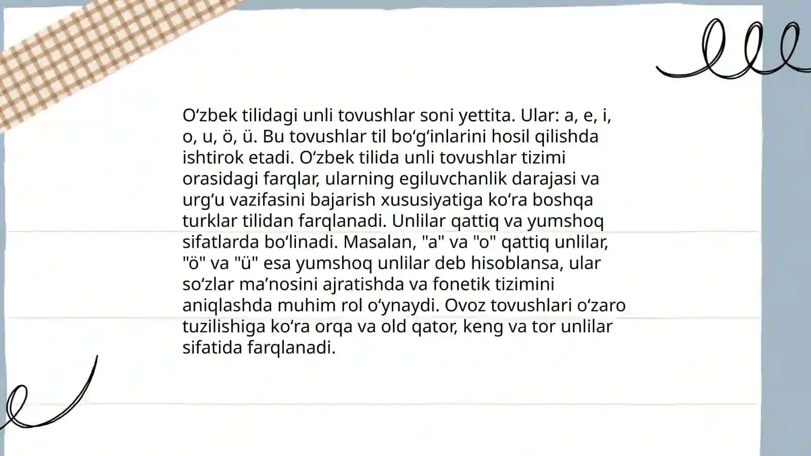Ona tilining vokalizmi 4