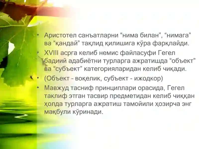 Адабий тур тушунчаси 4