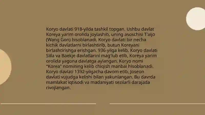 Koryo qirolligining tashkil topishi 4