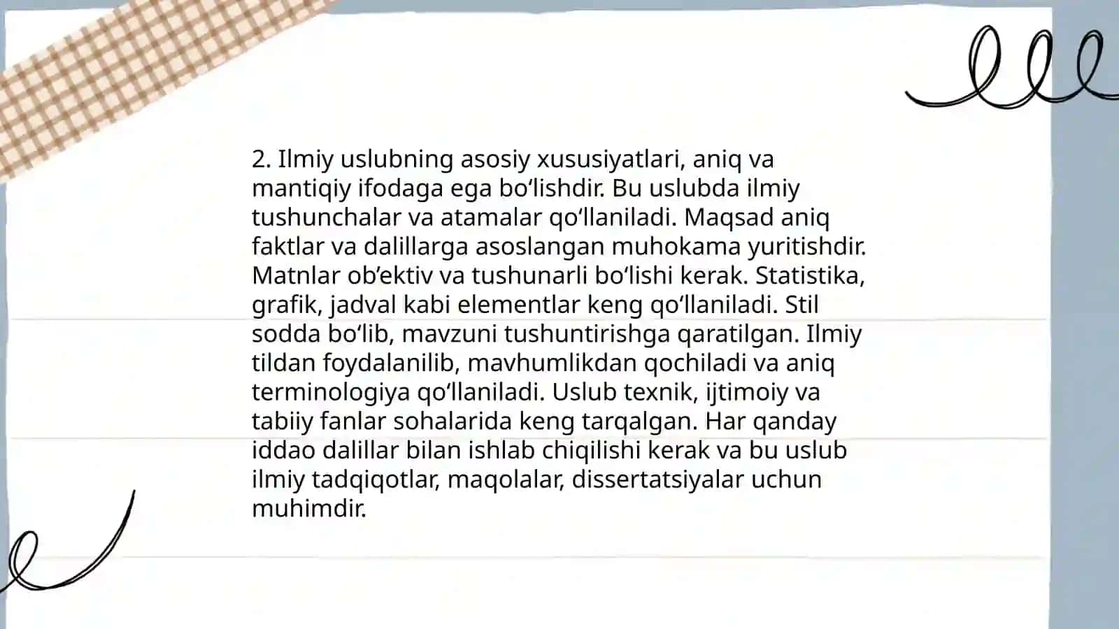 Ilmiy uslub va uning xususiyatlari 4