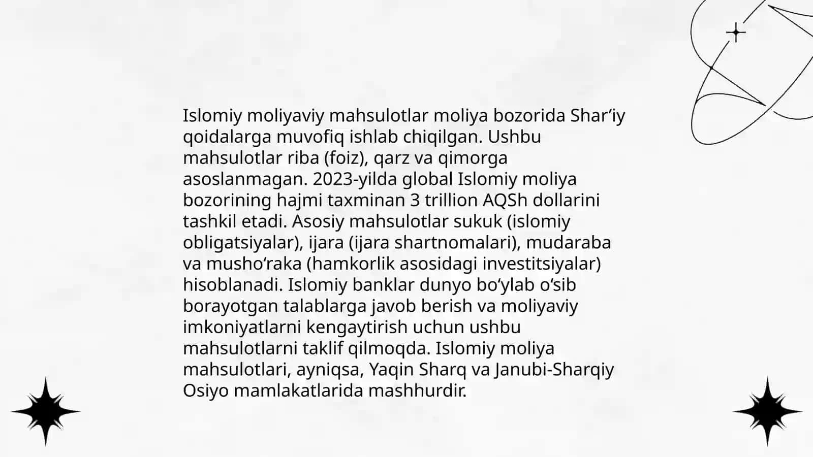 Moliya bozorida "Islom moliyasi"ning o'rni 4