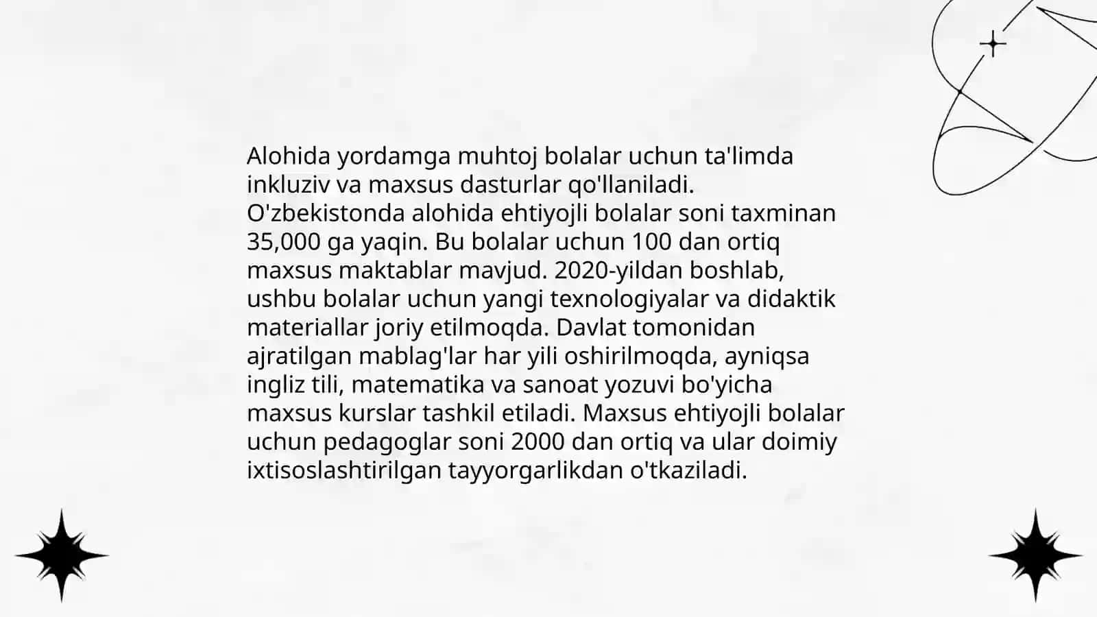 Inklyuziv taʼlimni amalga oshirish jarayoni alohida yordamga muhtoj bolaning shaxsining rivojlanishining xususiyatlari 4