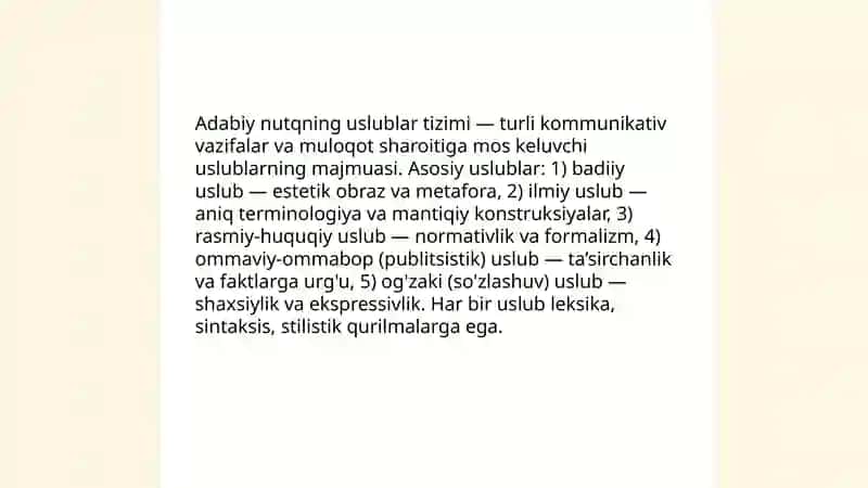 Adabiy nutq va uning uslublari 4