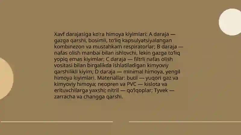 Oʻlatga qarshi himoya kiyimlarini kiyish va yechish tartibi va qoidalari 4