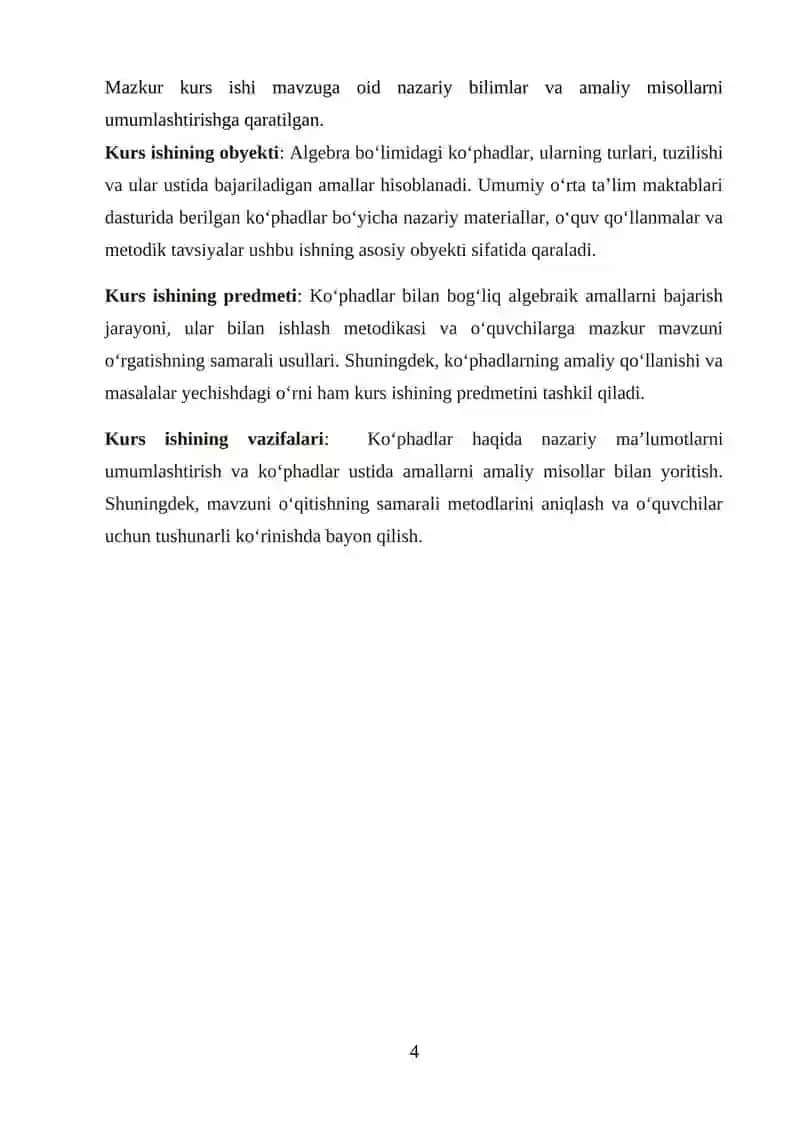 "Koʻphadlar va ular ustida amallar" 4