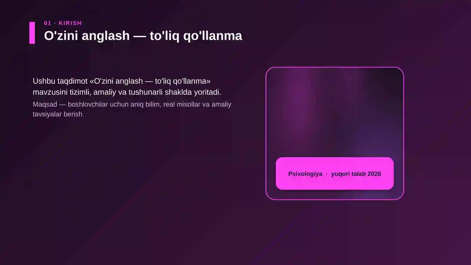 O'zini anglash — to'liq qo'llanma 4
