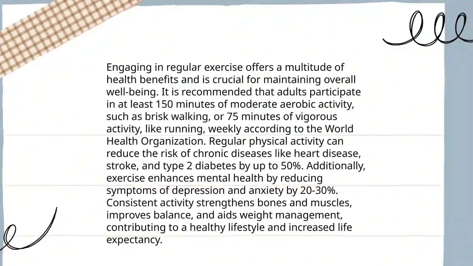 Keeping healthy 4