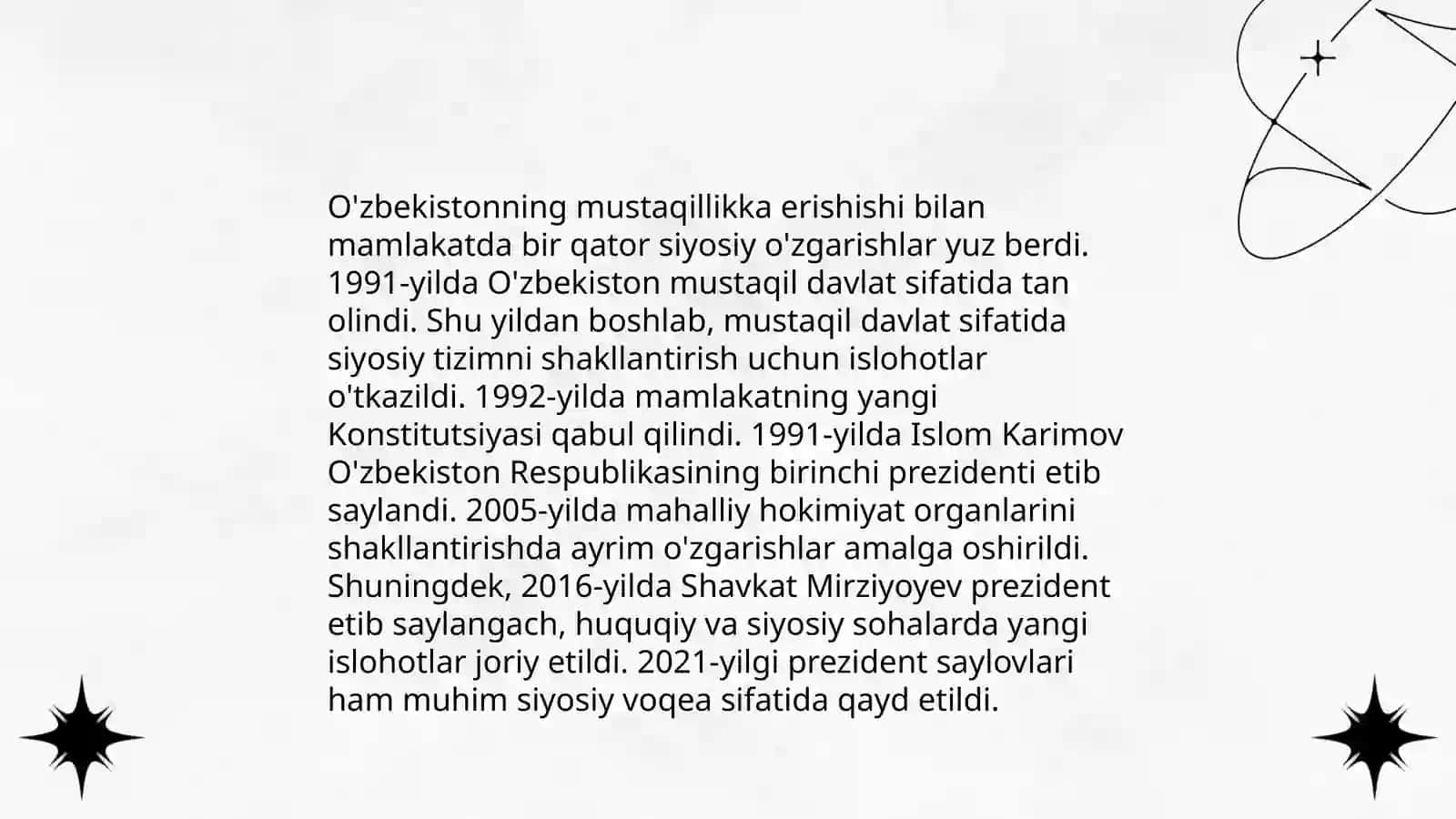 Oʻzbekistonning eng yangi tarixi 4