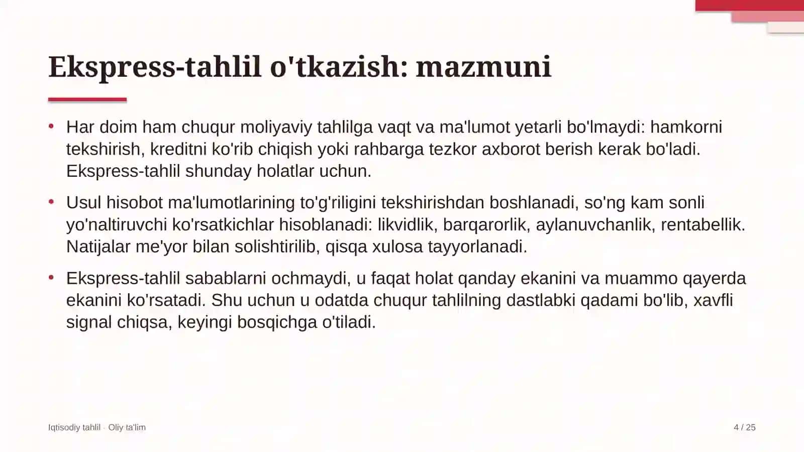 Avtosalonlarda ekspress-tahlil o'tkazish 4
