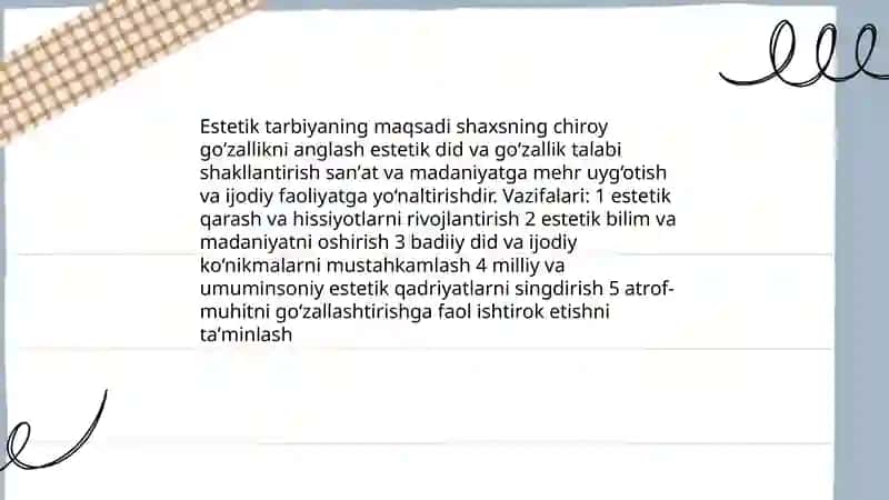 Estetik tarbiya 4