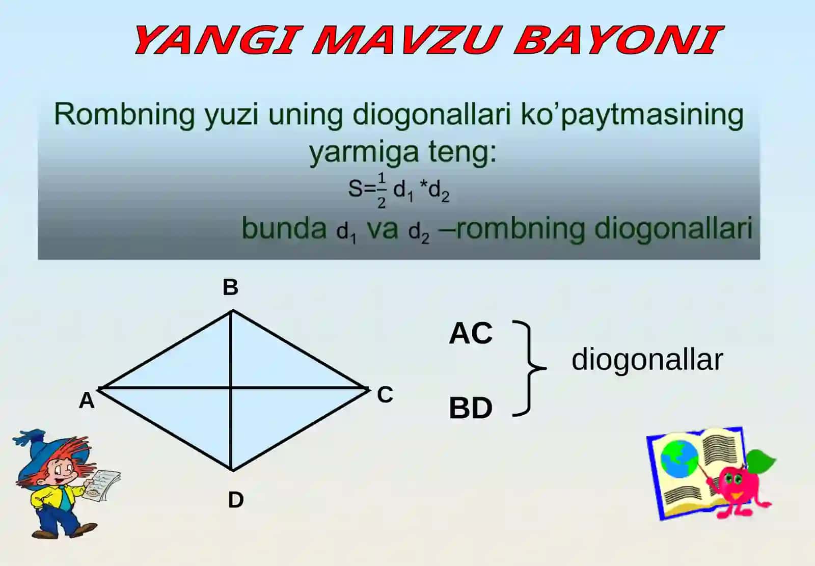 Romb va trapetsiyaning yuzi 4