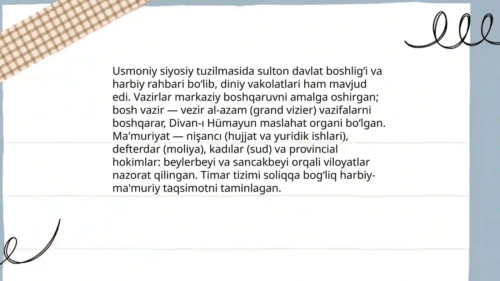 Usmoniylar imperiyasi va Amir Temur davlati 4