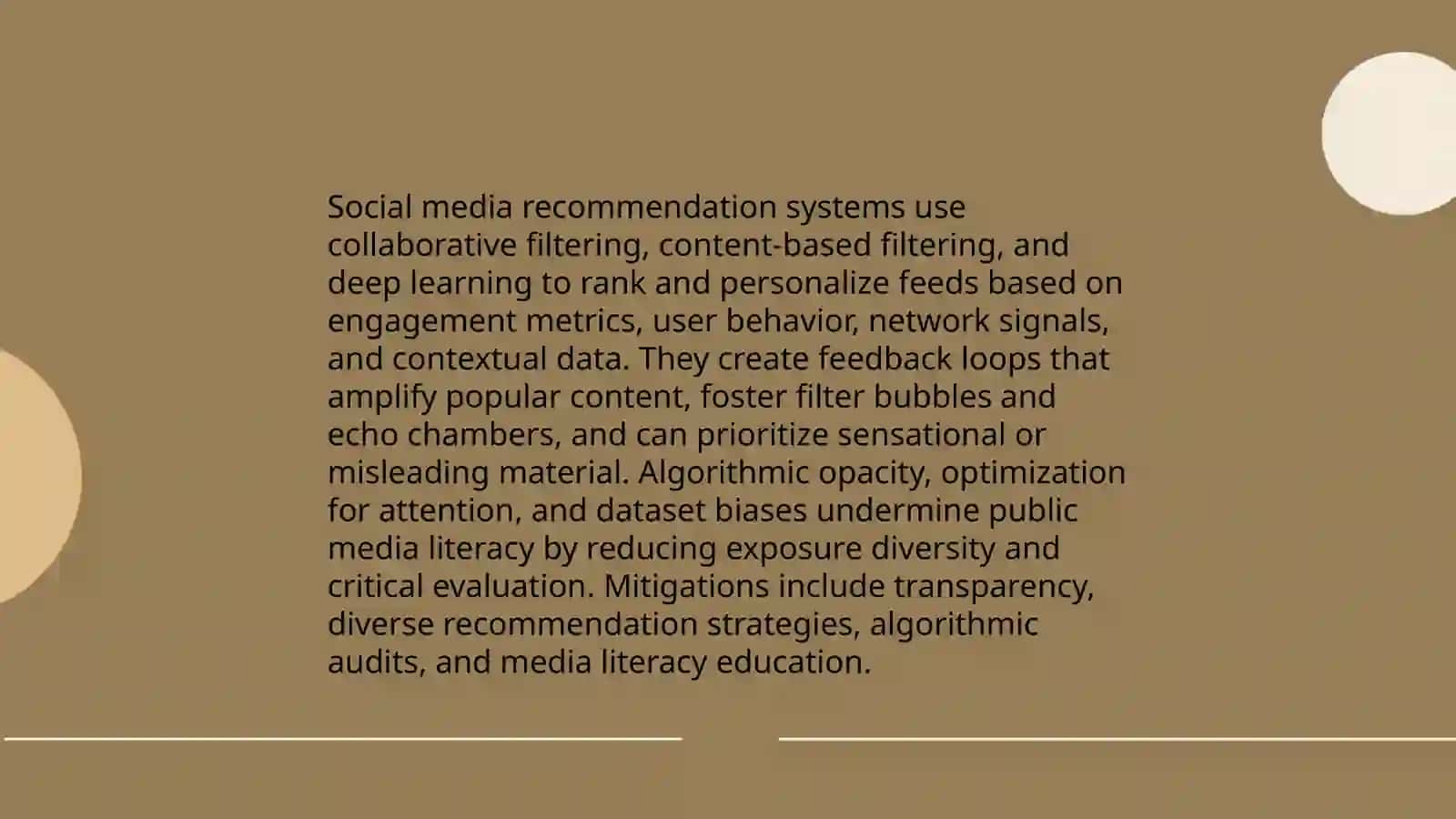 Algorithmic Influence and Information 4