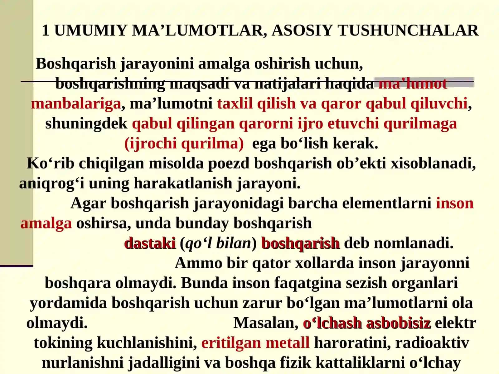 CHIZIQLI AVTOMATIK BOSHQARISH TIZIMLARI 4