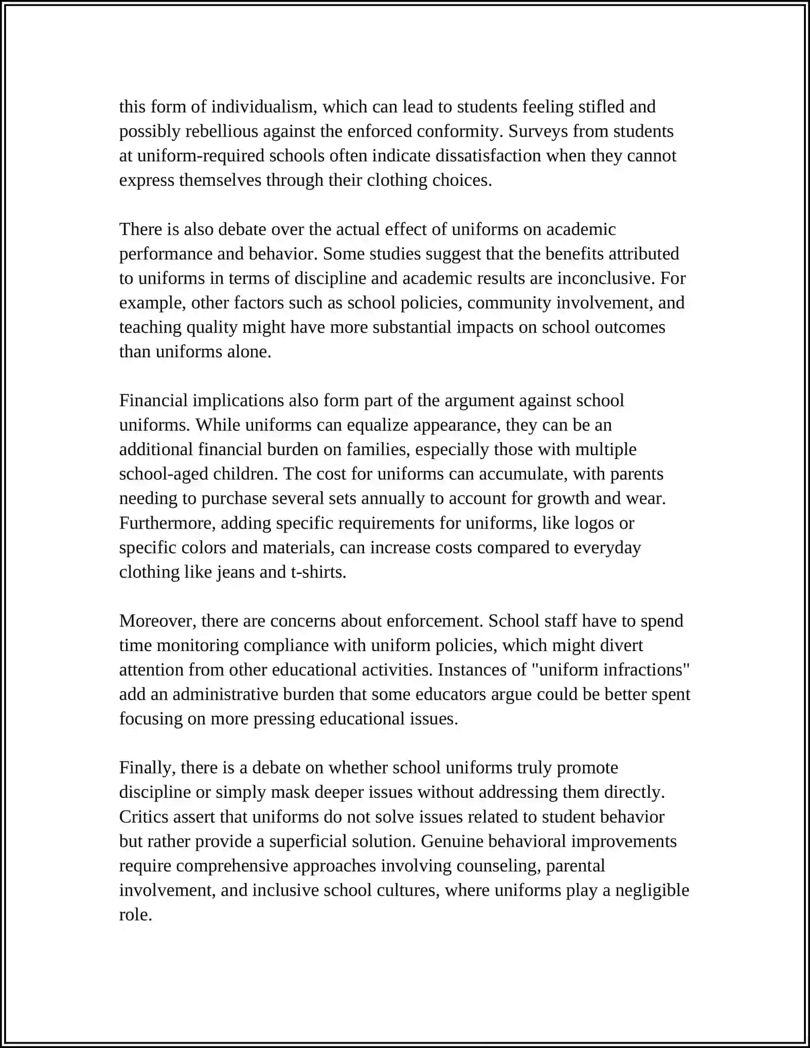 PRACTICE:WRITING A SHORT FOR AND AGAINST ESSAY 4