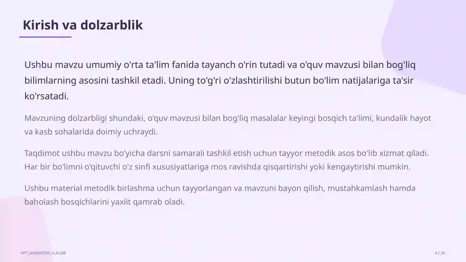 Maktab va O'qituvchilar Metodik Birlashmasi 4