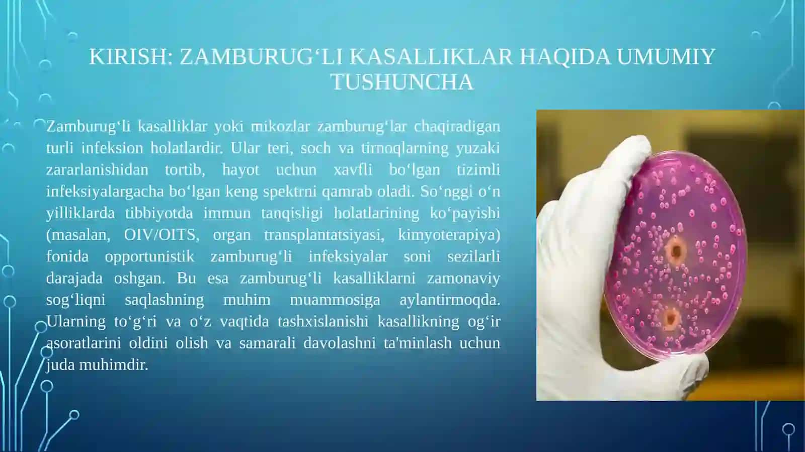 MIKROBIOLOGIYA, VIRUSOLOGIYA, IMMUNOLOGIYA FANI 4