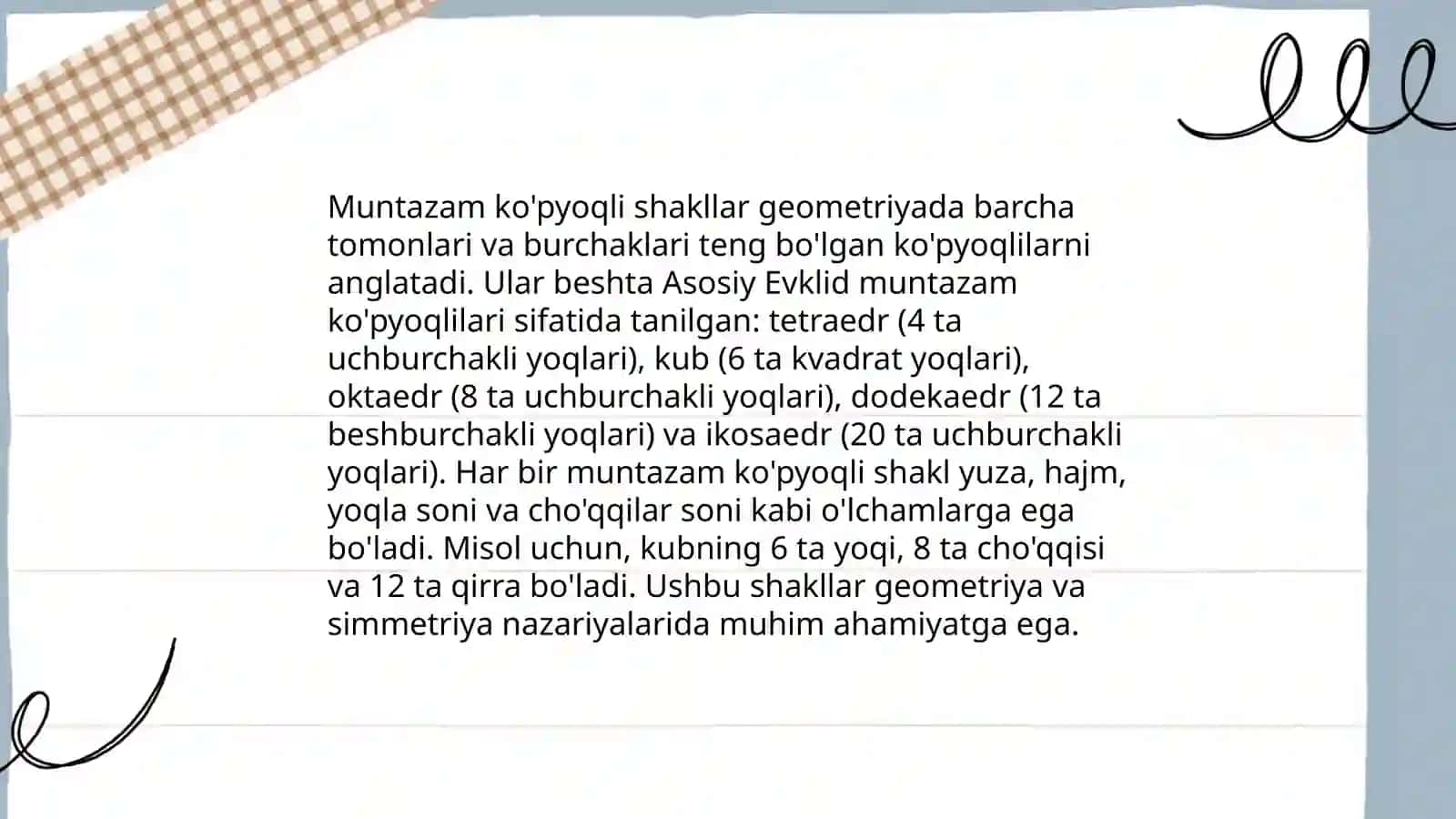 Muntazam kópyoqlilar 4