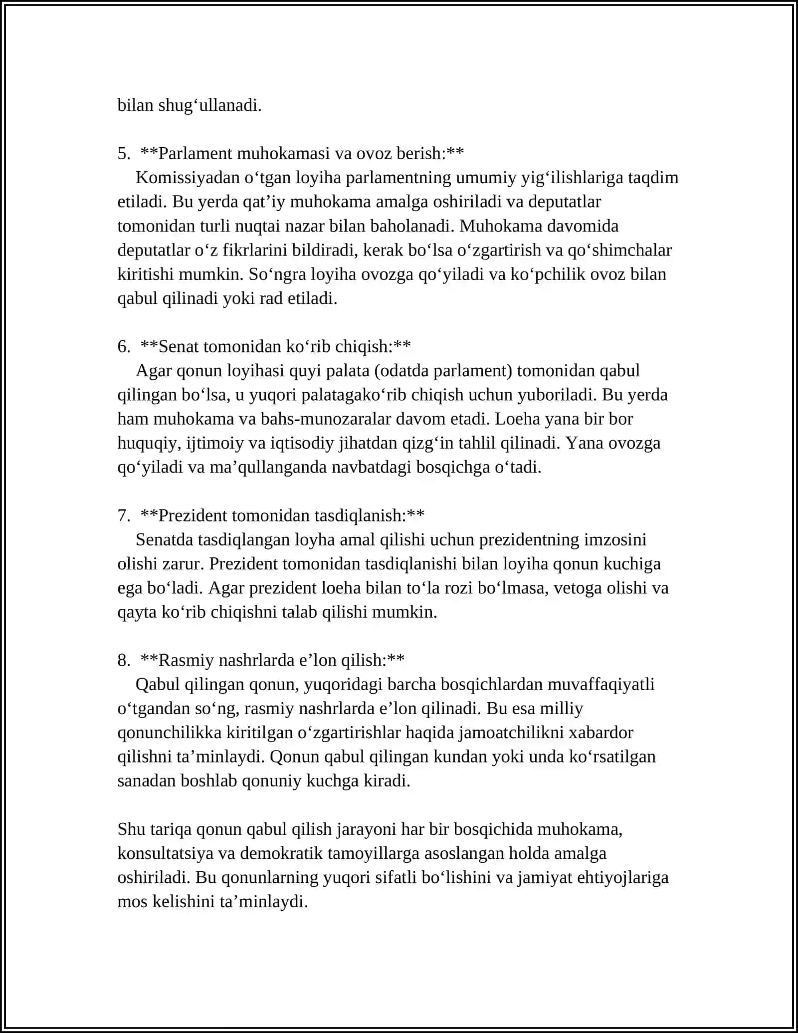QONUN QABUL QILISH JARAYONI 4