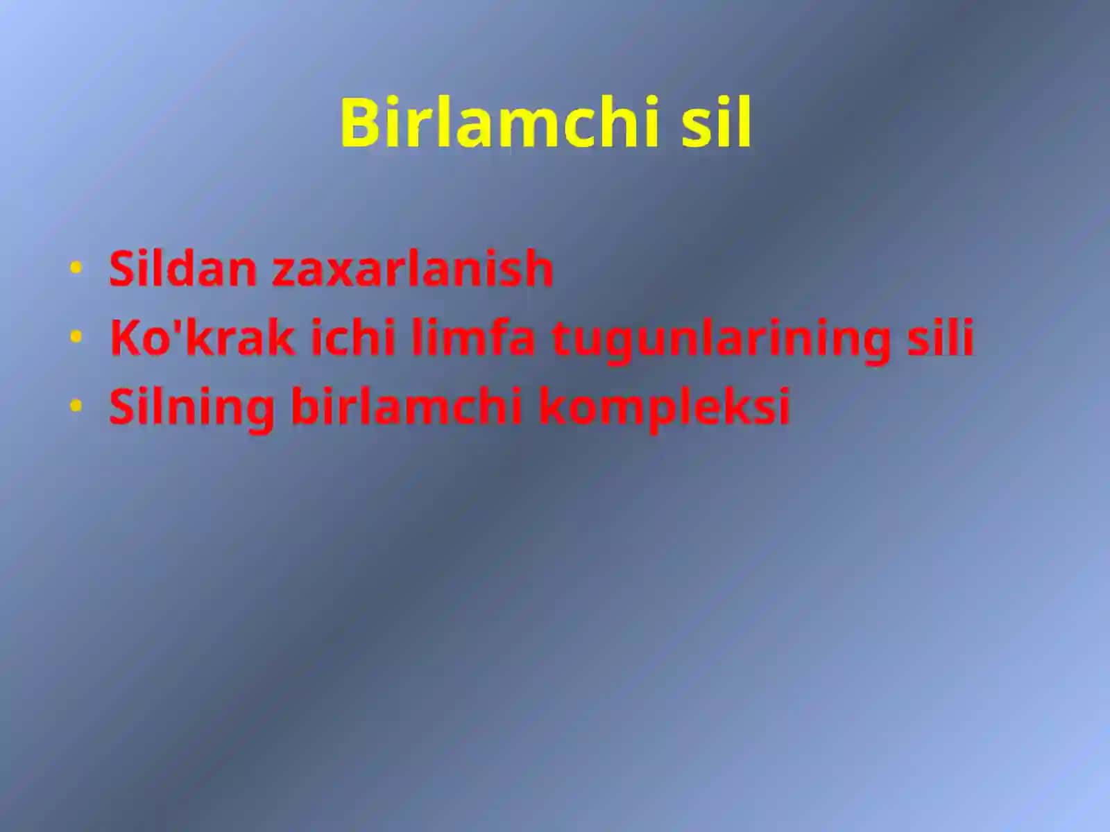Birlamchi sil 4