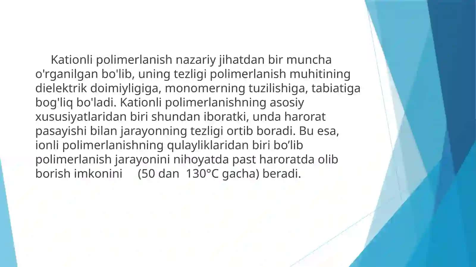 Kation polimerlanish 4