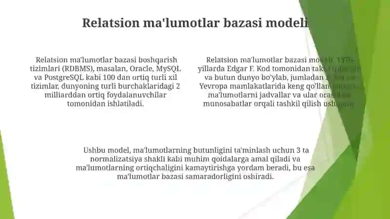Ma'lumot bazasi tizimining arxitekturasi 4