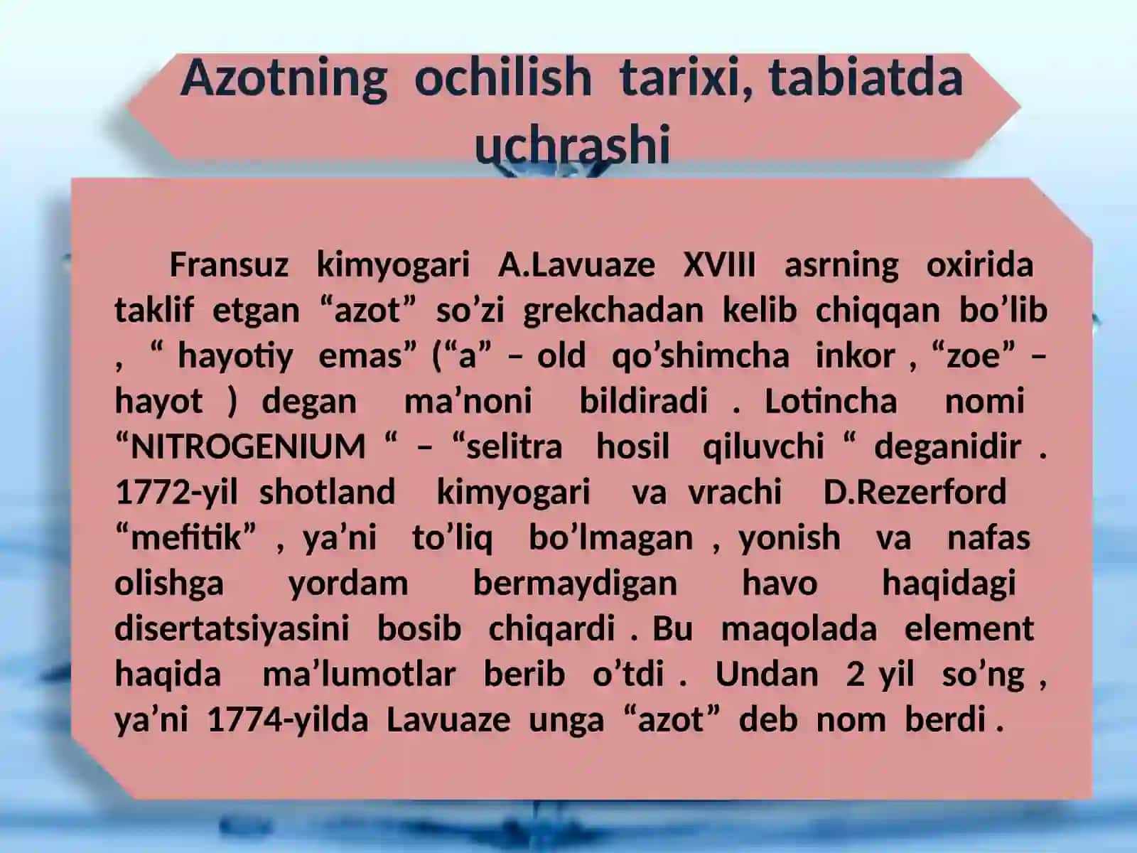 Azotning xossalari 4
