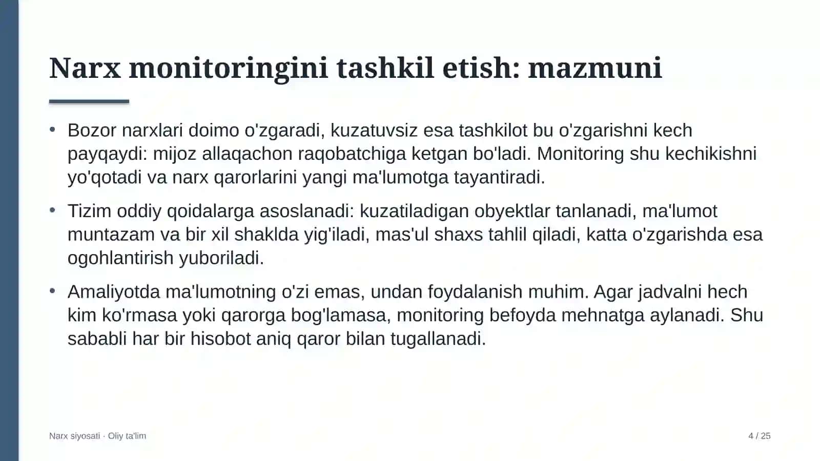 Televideniyeda narx monitoringini tashkil etish 4