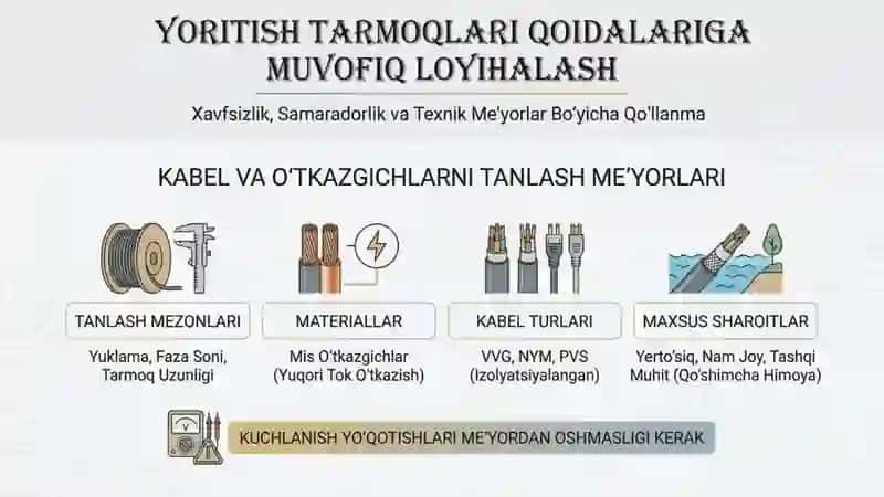 Yoritish tarmoqlarini qurish qoidalar 4