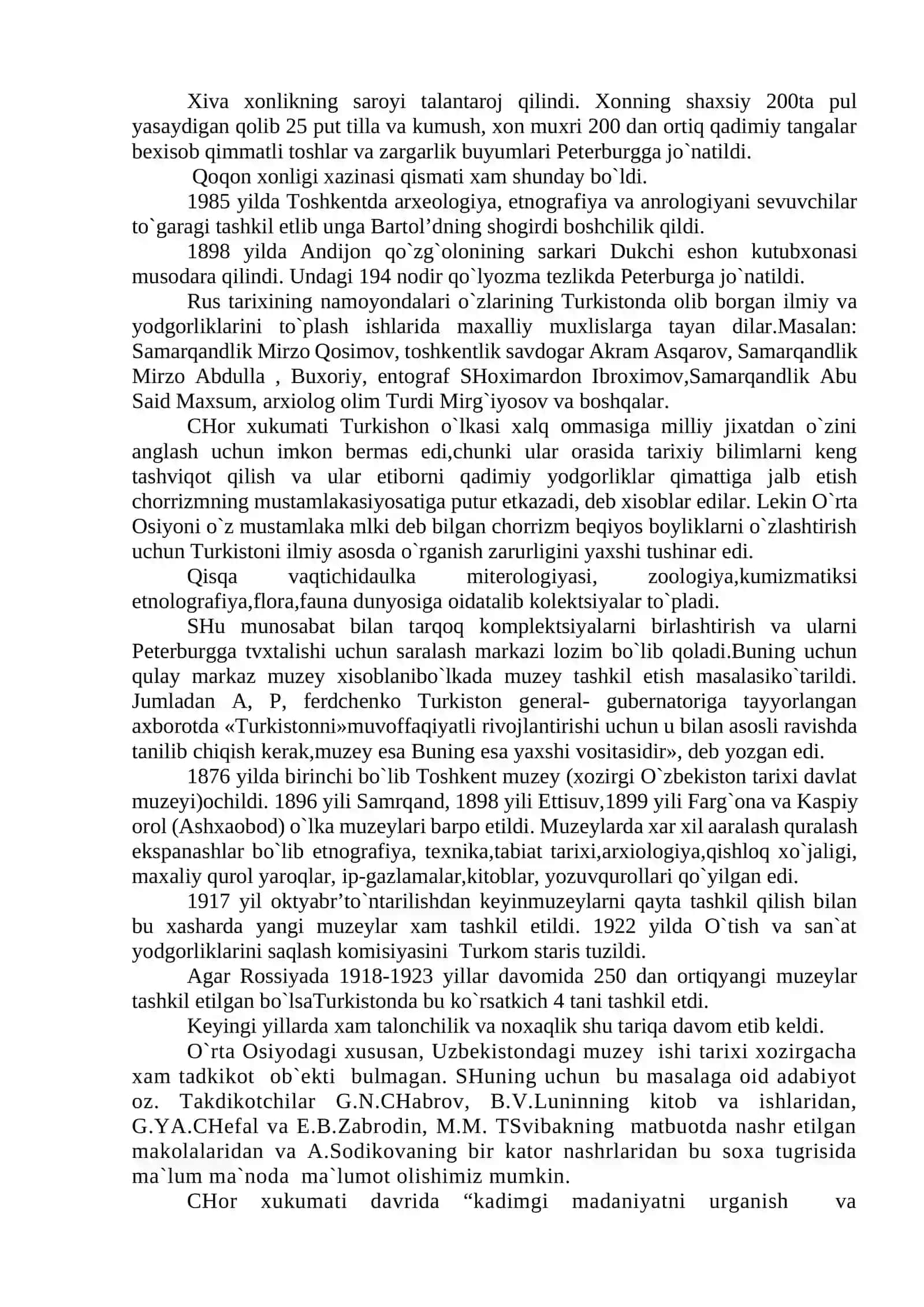 O`zbekistonda muzeylar ishi tarixi 4