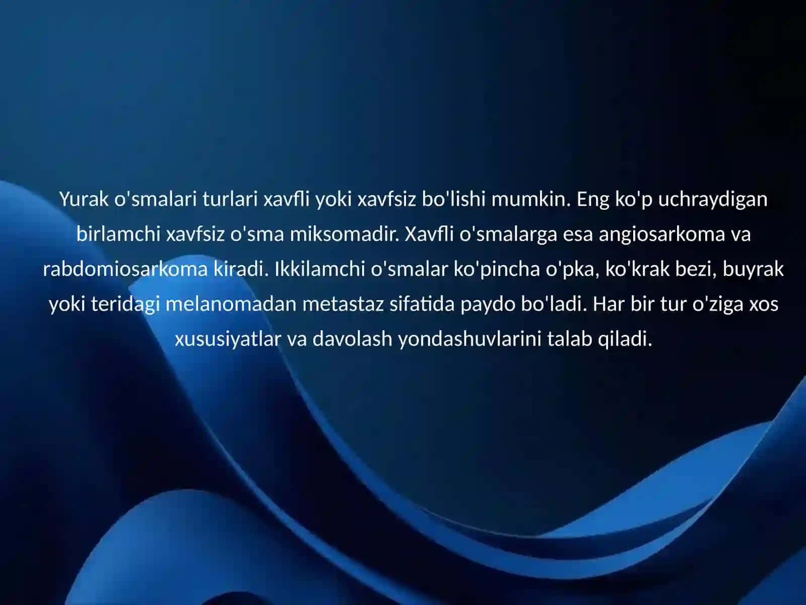 Yurak saratoni haqida 4