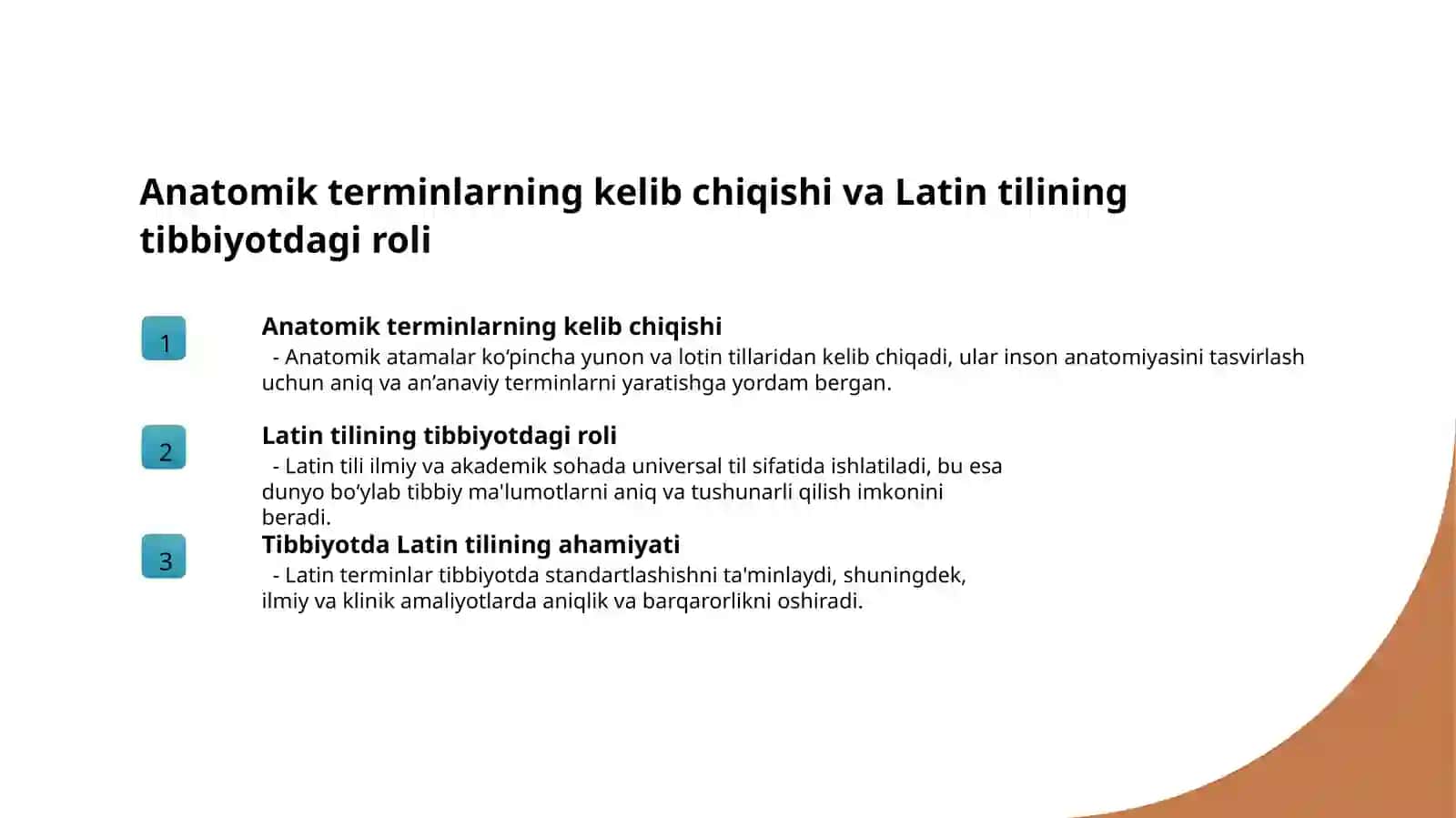 lotin tilida anatomik atamalarni kelib chiqish tarixi 4