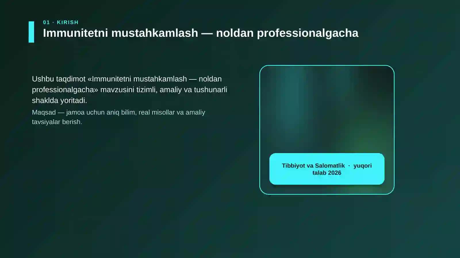 Immunitetni mustahkamlash — noldan professionalgacha 4