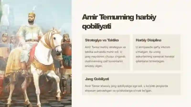 Amir Temur - buyuk davlat arbobi 4