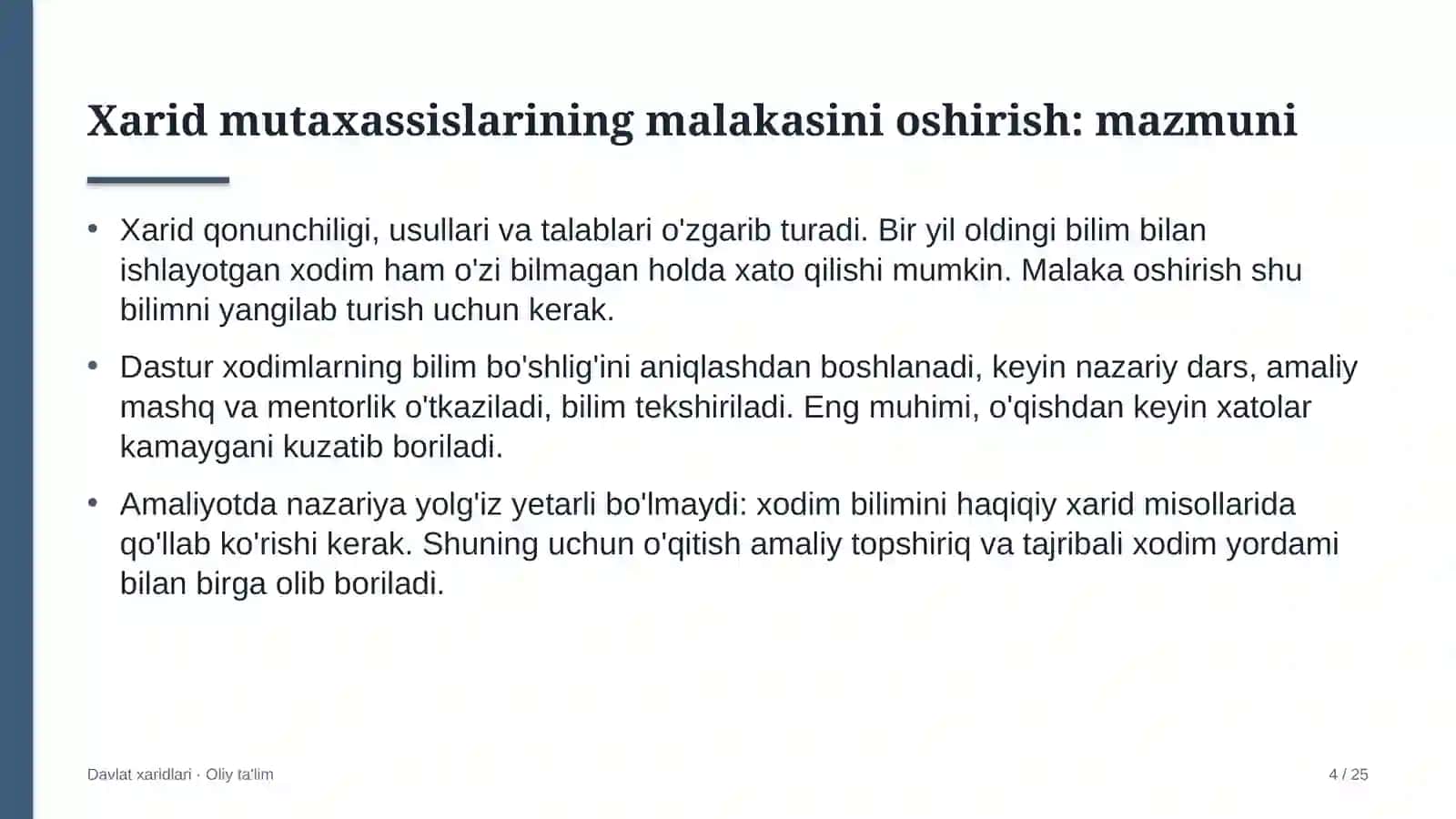 qurilishda xarid mutaxassislarining malakasini oshirish 5021 4
