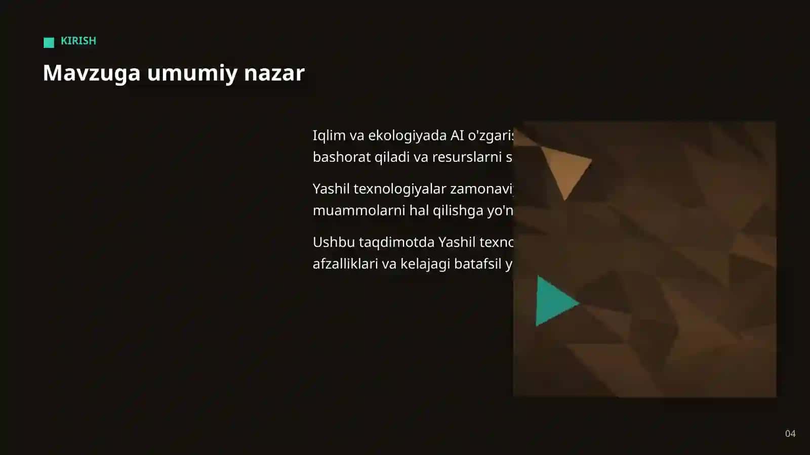 Iqlim va ekologiyada AI 4