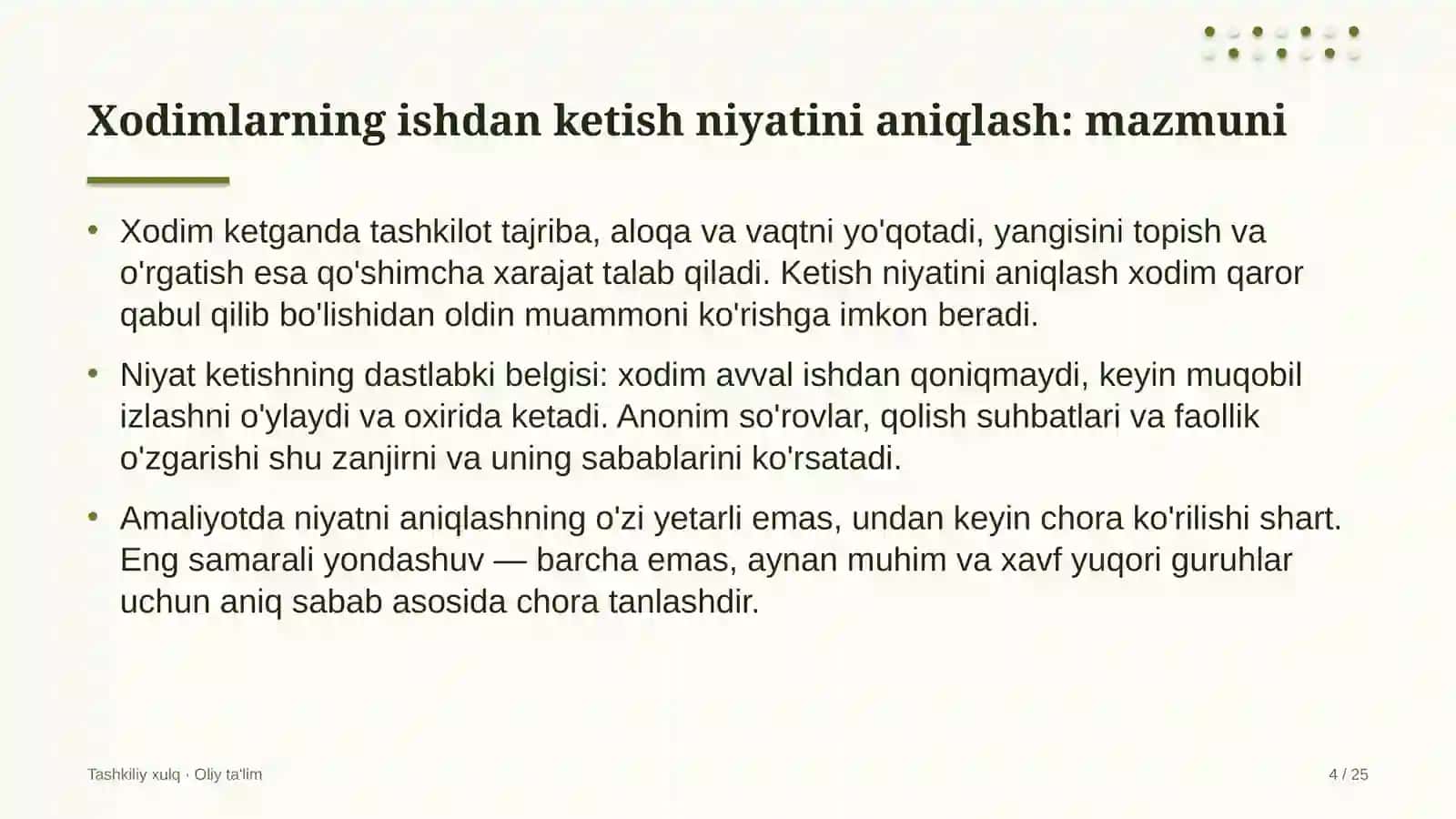 avtosalonlarda xodimlarning ishdan ketish niyatini aniqlash 6088 4